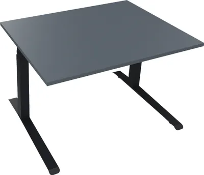 Produktbild von Sitz-/Stehtisch Kufe Doppels. Quad. B1200xT900xH645-1275 an/Lavagrau