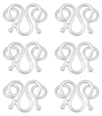 Image de Lot de 6 fermoirs en forme de crochet en argent sterling pour bijoux