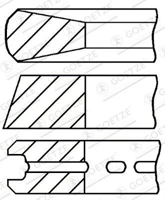 Produktbild von GOETZE ENGINE 08-431600-00 Kolbenringsatz Kolbenringe