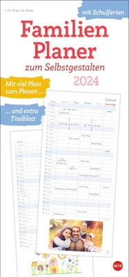 Produktbild von Familienplaner zum Selbstgestalten 2024