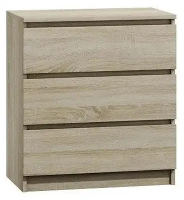 Zdjęcie produktu dla Topeshop M3 SONOMA, Dąb, 3 szuf., Płyta wiórowa, Monochromatyczny, Nowoczesny, Płyta wiórowa