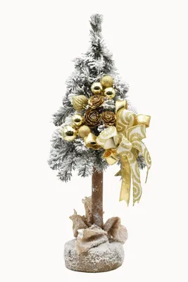 Produktbild von PINUS COMPANY | Weihnachtsbaum ANGEL - 65 cm - Weiß dekoriert - Elegante Weihnachtsdekoration - Handgefertigt