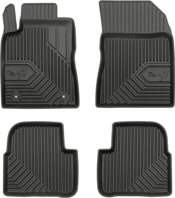 Image de Tapis de Sol de Voiture pour Citroen C3 III 2016-2024 TPE Imperméable Noir 4Pcs
