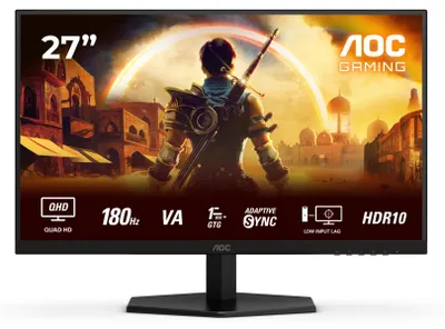Image de AOC Q27G42XNE | 27 " | VA | QHD | 16:9 | 180 Hz | 1 ms | 2560 x 1440 pixels | 300 cd/m² | 2 ports HDMI | Noir