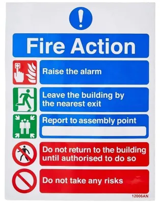 Imagen del producto de Señal de seguridad para incendios, autoadhesiva, de 150 x 200 mm, para empresas y viviendas