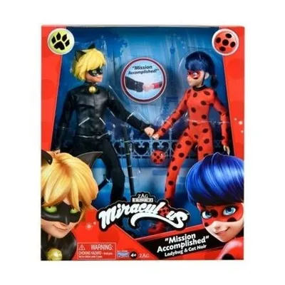 Zdjęcie produktu dla Zestaw lalek Miraculous Ladybug i Cat Noir 2 lalki Miraculous Ladybug i Cat Noir od Playmates