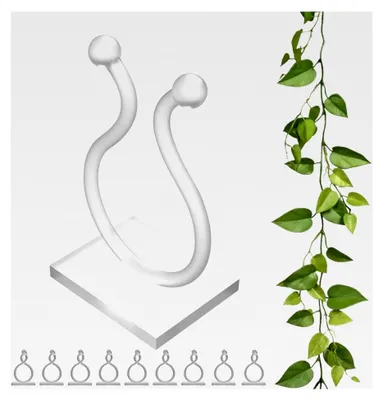 Produktbild von Pflanzenclips | 20 Stück | weiß | Wandclips für Pflanzen, Blumenhalter, Befestigung für Kletterpflanzen