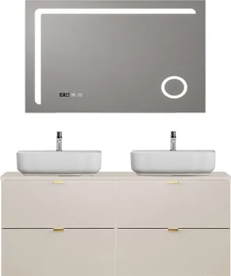 Produktbild von Badmöbel Set 2-teilig mit 120 cm Waschtisch in kaschmir matt, DURANGO-56