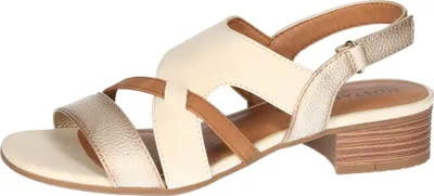 Produktbild von Mustang Damen Sandale mit Klettverschluss und Blockabsatz pflegeleicht 1494-802, Größe:41 EU, Farbe:Beige