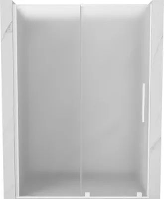 Produktbild von Mexen Velar Schiebetür-Duschwand 160 cm, matt, weiß - 871-160-000-31-20