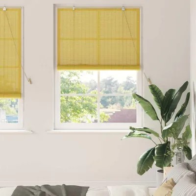Produktbild von Maison Exclusive - Rollo Gelb 110 x 220 cm Bambus