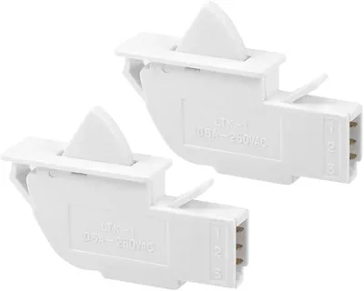 Druckknopfschalter für Kühlschranktür, 0,5 A/250 V, weiß, 1 St.