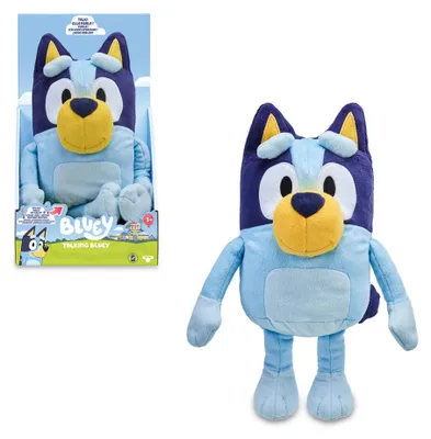Imagen del producto de Bluey, la famosa muñeca de peluche parlante, de 25 cm (habla español, portugués e italiano)
