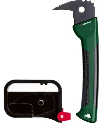 A tool and its accessory are displayed against a white background.