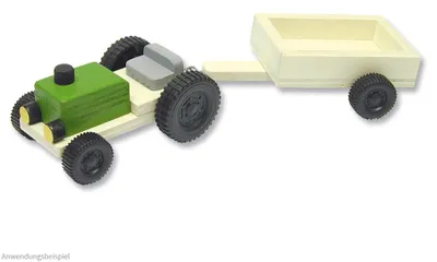 Produktbild von Traktor mit Anhänger Holz-Bausatz Kinder