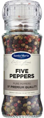 Produktbild von Santa Maria Five Peppers - Fünf Pfeffer Gewürzmühle 60g
