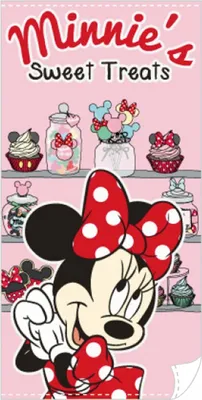 Produktbild von Minnie Mouse * Handtuch Cupcake * 140 x 70 cm * Badetuch