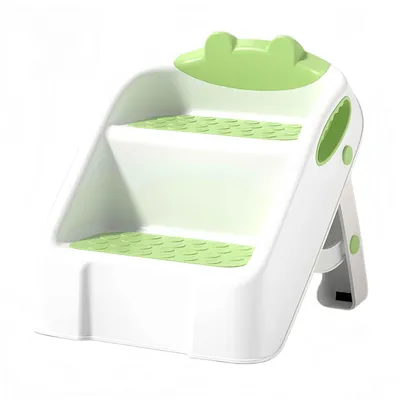 Immagine prodotto di Sgabello pieghevole per bambini, gradino per bagno e WC, sgabello per scale in plastica ecologica, pieghevole, robusto, per bambini da 1 a 8 anni, 32 x 30,5 x 32,5 cm, verde