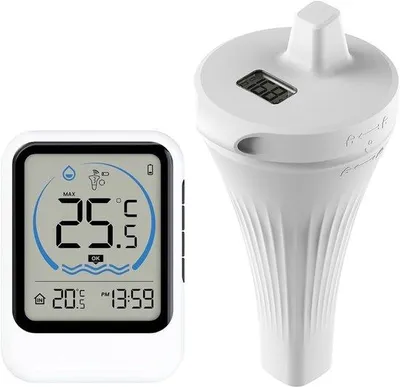 Produktbild von Drahtlose Schwimmbadthermometer – digitales Display – IP68 wasserdicht – ideal für Schwimmbad und Teich