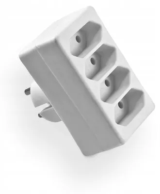 Image de répartiteur 4 prises Euro blanc R-4PC Elgotech