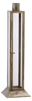 Produktbild von Chic Antique Kerzenständer mit Deko Fenster 22 cm Glas Metall Kerzenhalter