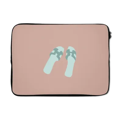 Produktbild von MuchoWow® Laptop Hülle 13 Zoll Sommer - Pantoffeln - Pastell Laptoptasche - Laptophülle - Sleeve - Rundumschutz