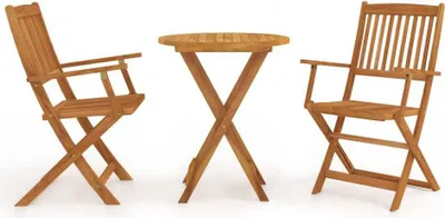 Produktbild von 3-tlg. Bistro-Set Klappbar Massivholz Akazie