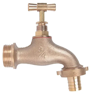 Abflussventil 3/4" Kugelhahn, Messing, für Wand- und Schlauchanschluss