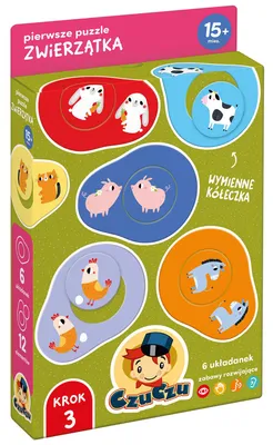Produktbild von Czuczu Erste Tierpuzzles – 6er-Set, 12 Teile, ab 15 Monaten