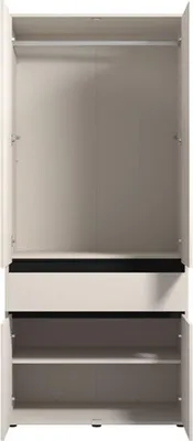 Image de Vimercati - Grande Armoire, 93x211h cm Blanc, 3 Étagères