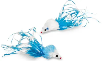 Image de Souris en peluche avec plumes, avec catnip