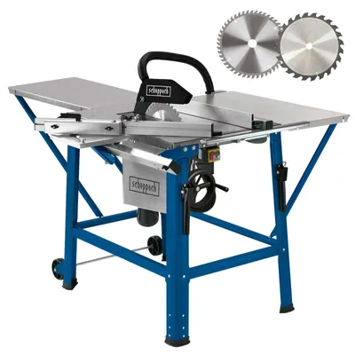 Produktbild von Scheppach Tischkreissäge TS310 | 230V Anschluss | 2200W Leistung | Sägeblatt Ø315mm | Schnitthöhe 83 mm | mit Tischverbreiterung und 2. Sägeblatt