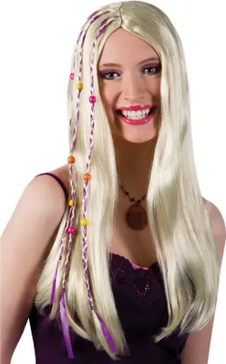 Produktbild von 70er Jahre Hippie Damen Perücke (blond)