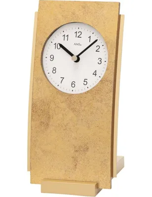 Obrázek produktu pro AMS 1150 Stolní hodiny Quartz Analogový starožitný vzhled s hliníkovými mosaznými barvami