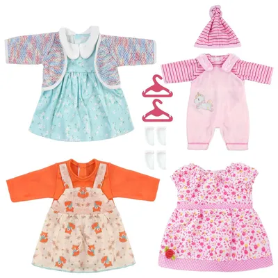 Immagine prodotto di Set di abbigliamento per bambole - 4 pezzi per bambole di 35-43 cm