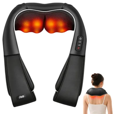 Productafbeelding van Shiatsu nekmassageapparaat met warmte en 8 roterende massagekoppen