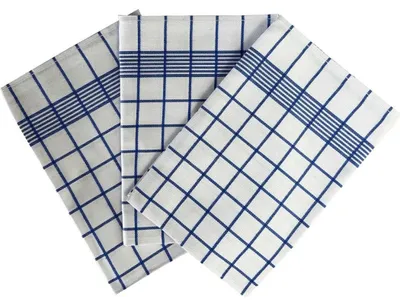 Zdjęcie produktu dla Ściereczka Negativ Egipska bawełna 50x70 cm biała/niebieska 3 szt.