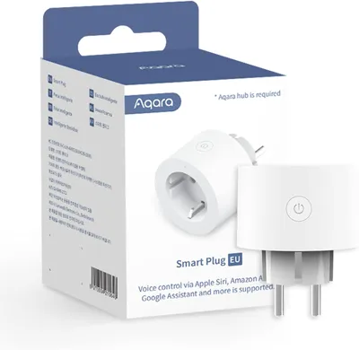 Produktbild von Aqara UE smart plug - Zigbee 3.0 - Benötigt AQARA HUB - Verbrauchsmesser - Hochspannungsschutz - Kompatibel