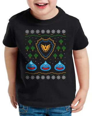 Produktbild von style3 Slime Ugly Christmas Sweater T-Shirt für Kinder