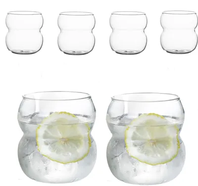 Produktbild von Set aus 6 Bubble-Gläsern für Eisgetränke und Kaffee