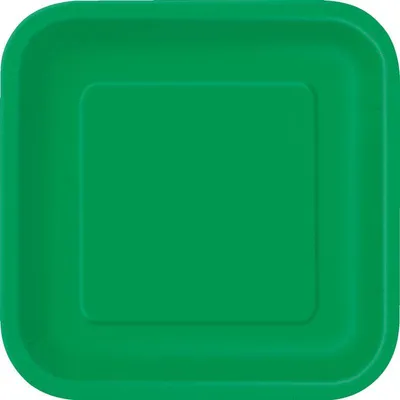 Immagine prodotto di 14 piatti quadrati verde scuro