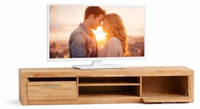 Produktbild von TV-Lowboard 200x42x40 cm TV-Schrank Fernsehschrank Kernbuche #1424