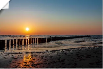 Produktbild von ARTland Poster Sonnenuntergang an Ostsee Insel Poel Größe: 120x80 cm