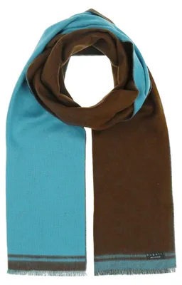 Imagen del producto de bugatti bufanda Doubleface Scarf Pepper marrón azul claro