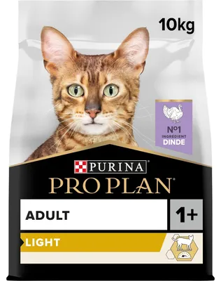 Zdjęcie produktu dla Purina Pro Plan Light OPTILight, Dorosły, Indyk, 10 kg, Zawiera przeciwutleniacze