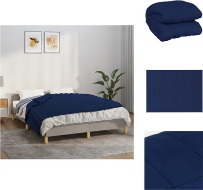 Obrázok produktu pre vidaXL Záťažová deka modrá 150x200 cm 11 kg látka - Deky