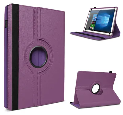 Produktbild von Tablet Schutzhülle für 10 - 10.1 Zoll Tasche 360° Drehbar Universal Hülle CoverFarben:Lila;Tablet Modell für:Medion LifeTab P10506