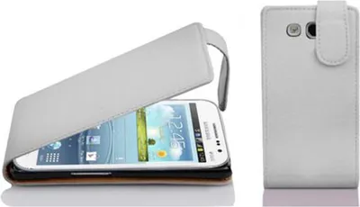 Produktbild von Cadorabo Schutzhülle für Samsung Galaxy WIN Hülle in Weiß Flip Etui Handyhülle Case Cover Kunstleder
