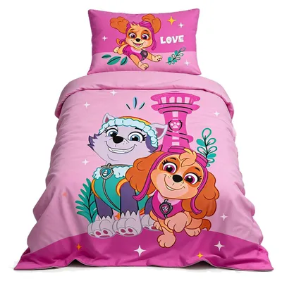 Image de Paw Patrol linge de lit douillet en polyester, 140x200 cm & 70x90 cm