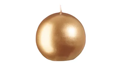 Produktbild von Kugelkerzen Metallic-Lack Gold Ø 7 cm, 6 Stück